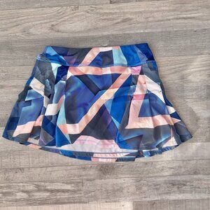Athleta Blue Pink Pattern Athletic Skort H38